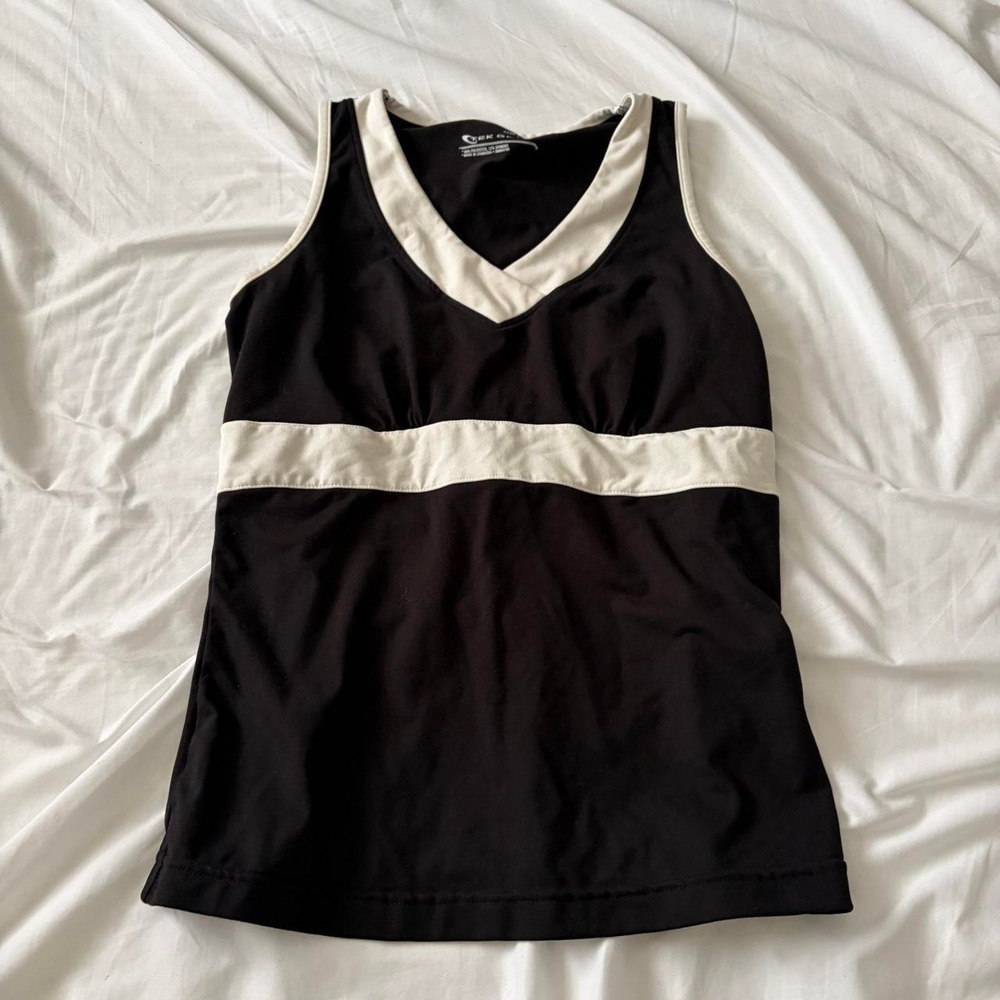 Black & white Tek Gear active tank top size Large womens